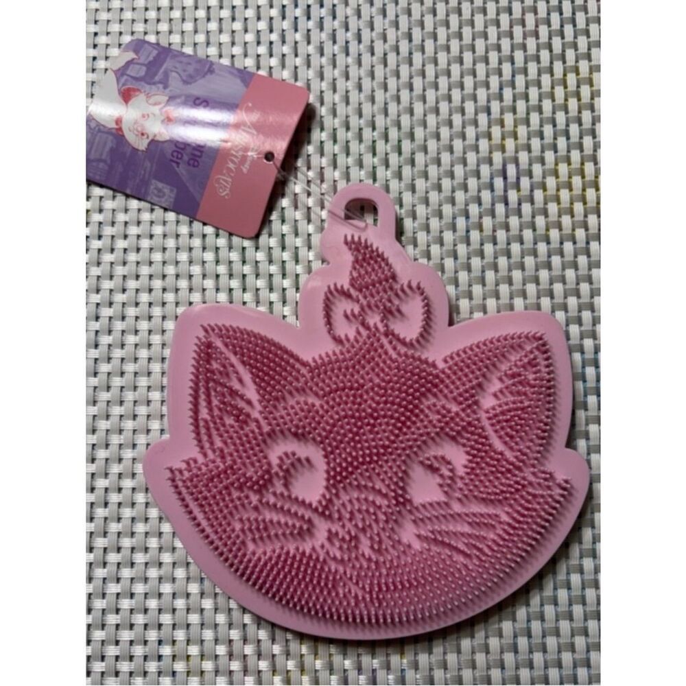New Disney Aristocats Marie Pink Cat Silicone Cleaning Scrubber